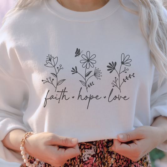 Faith, Hope & Love - Unisex Heavy Blend Crewneck Sweatshirt