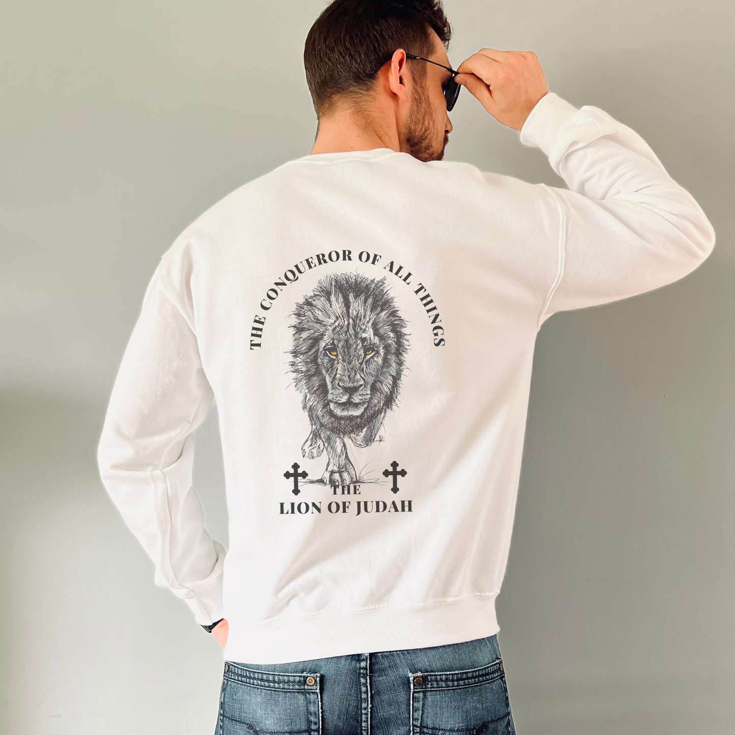 Lion Of Judah (The Conqueror)  -Unisex Heavy Blend Crewneck Sweatshirt