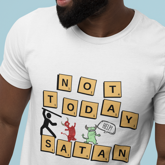 Not Today Satan - Jersey Short Sleeve Tee