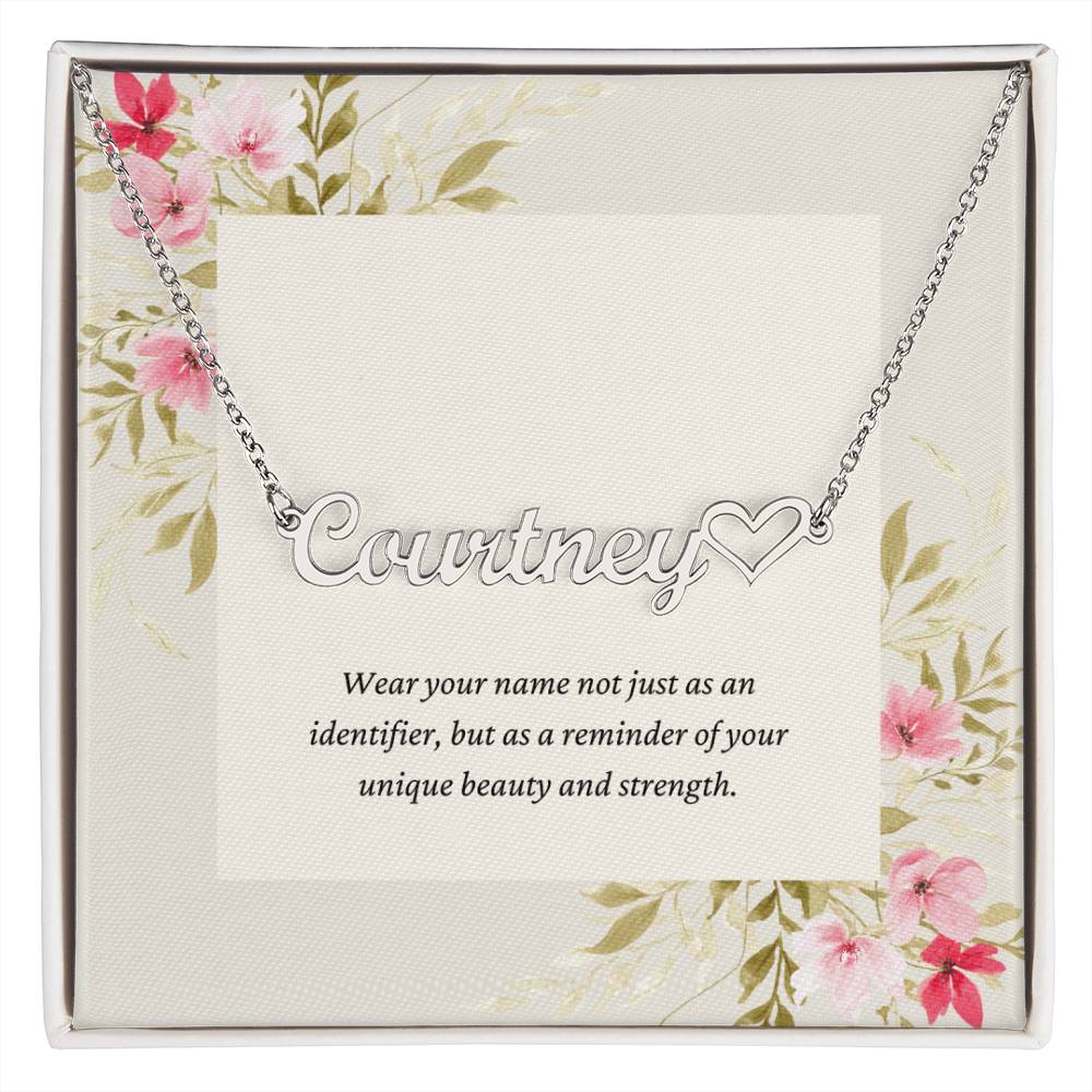 Unique Beauty Personalized Name Necklace - Embrace Your Strength