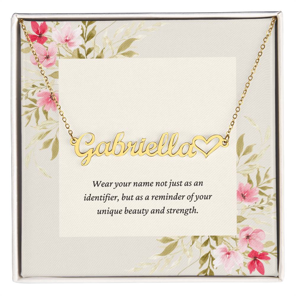 Unique Beauty Personalized Name Necklace - Embrace Your Strength