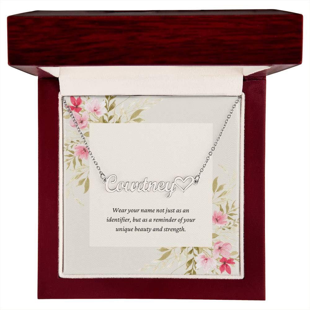 Unique Beauty Personalized Name Necklace - Embrace Your Strength