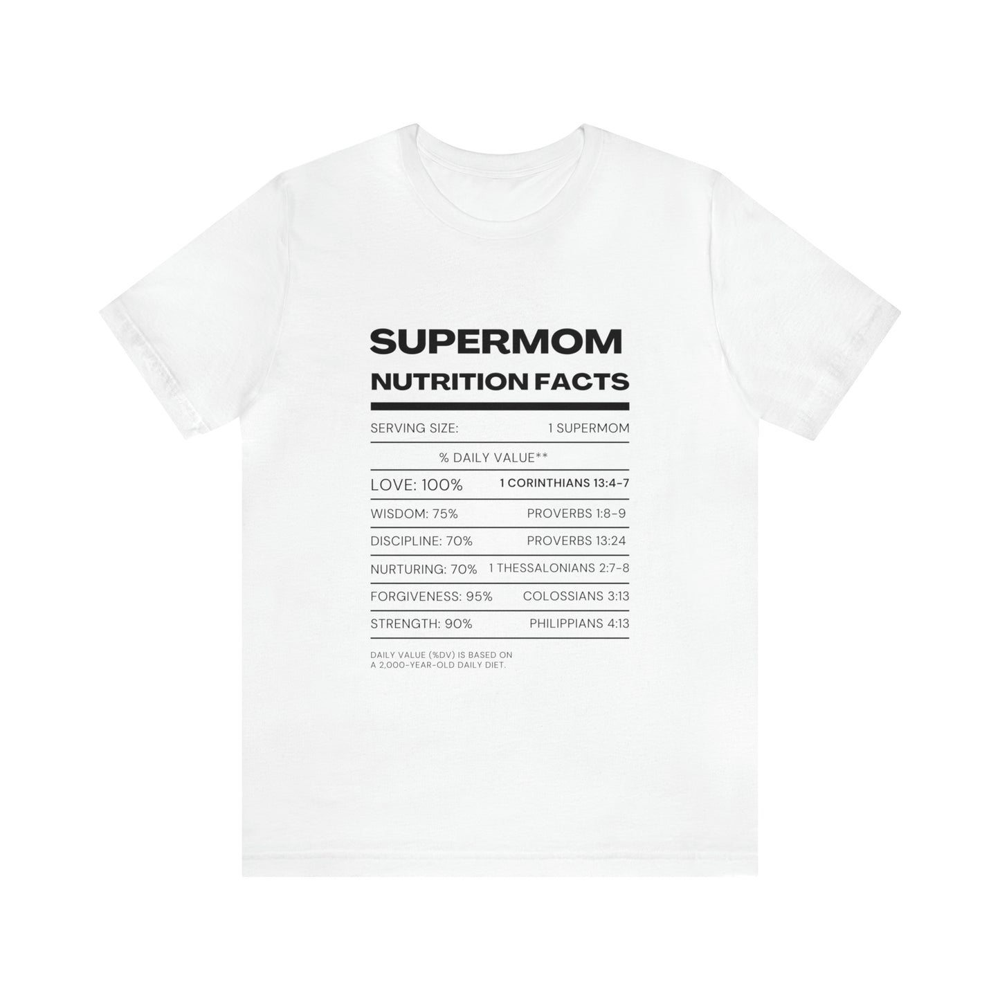 SUPERMOM I Nutrition Facts - Jersey Short Sleeve Tee