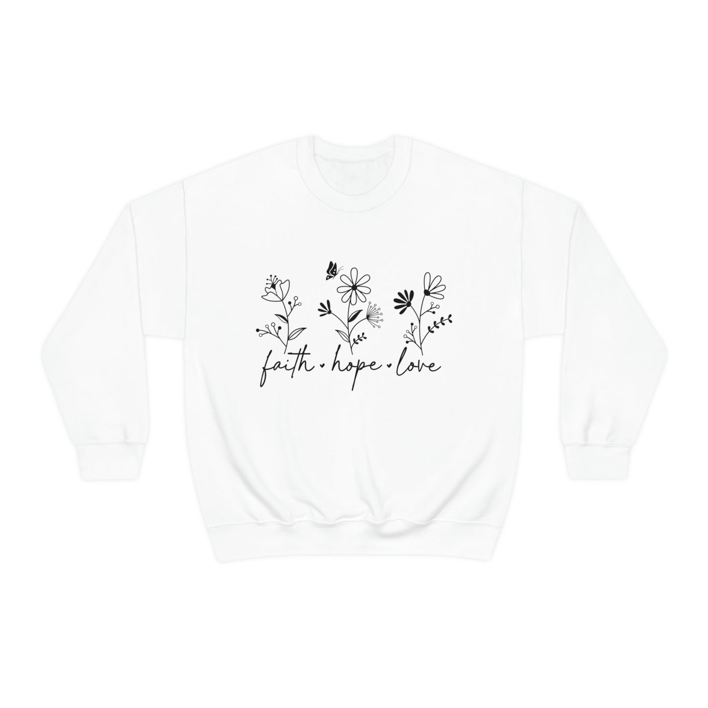 Faith, Hope & Love - Unisex Heavy Blend Crewneck Sweatshirt