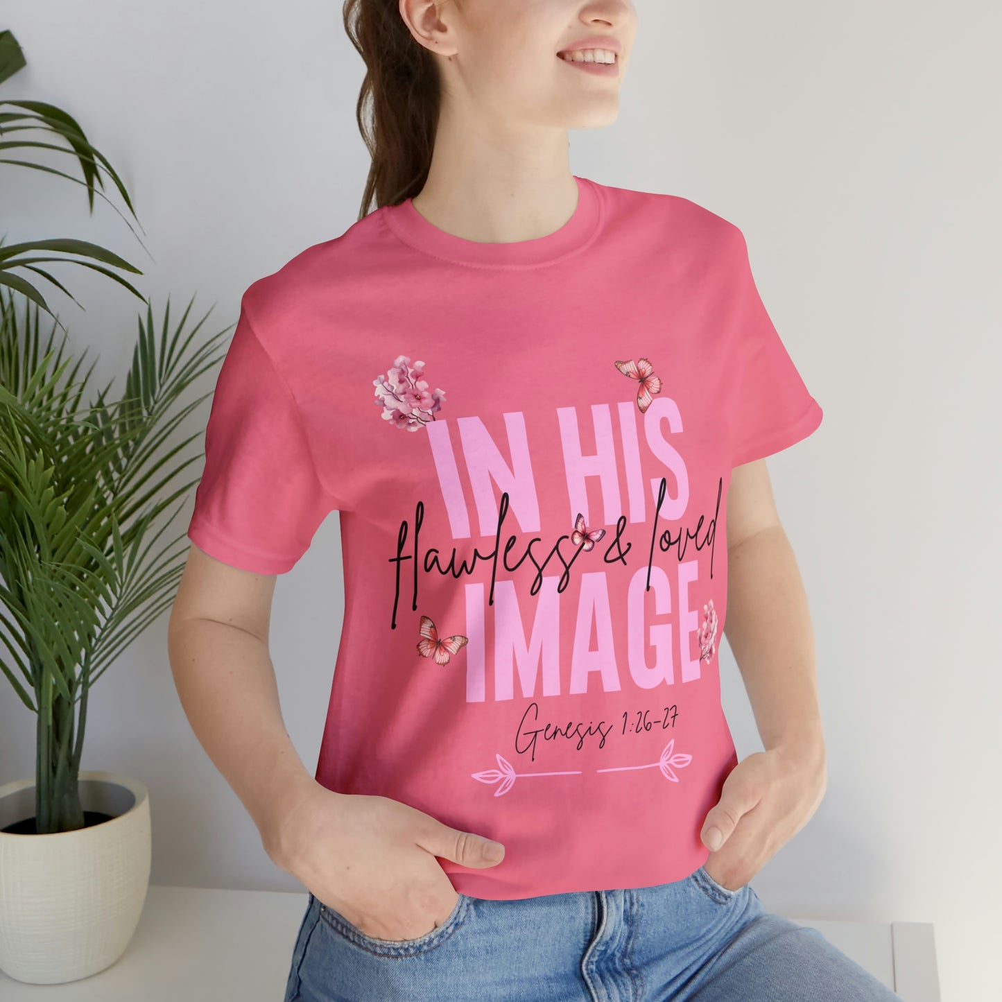 In His Image - Beautiful Inspirational Women T-Shirt - Crew Neck T-Shirt