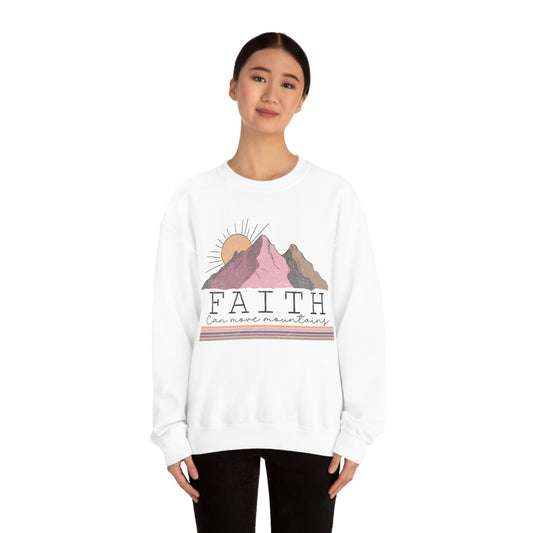 Faith Can Move Mountains - Unisex heavy blend crewneck sweatshirt