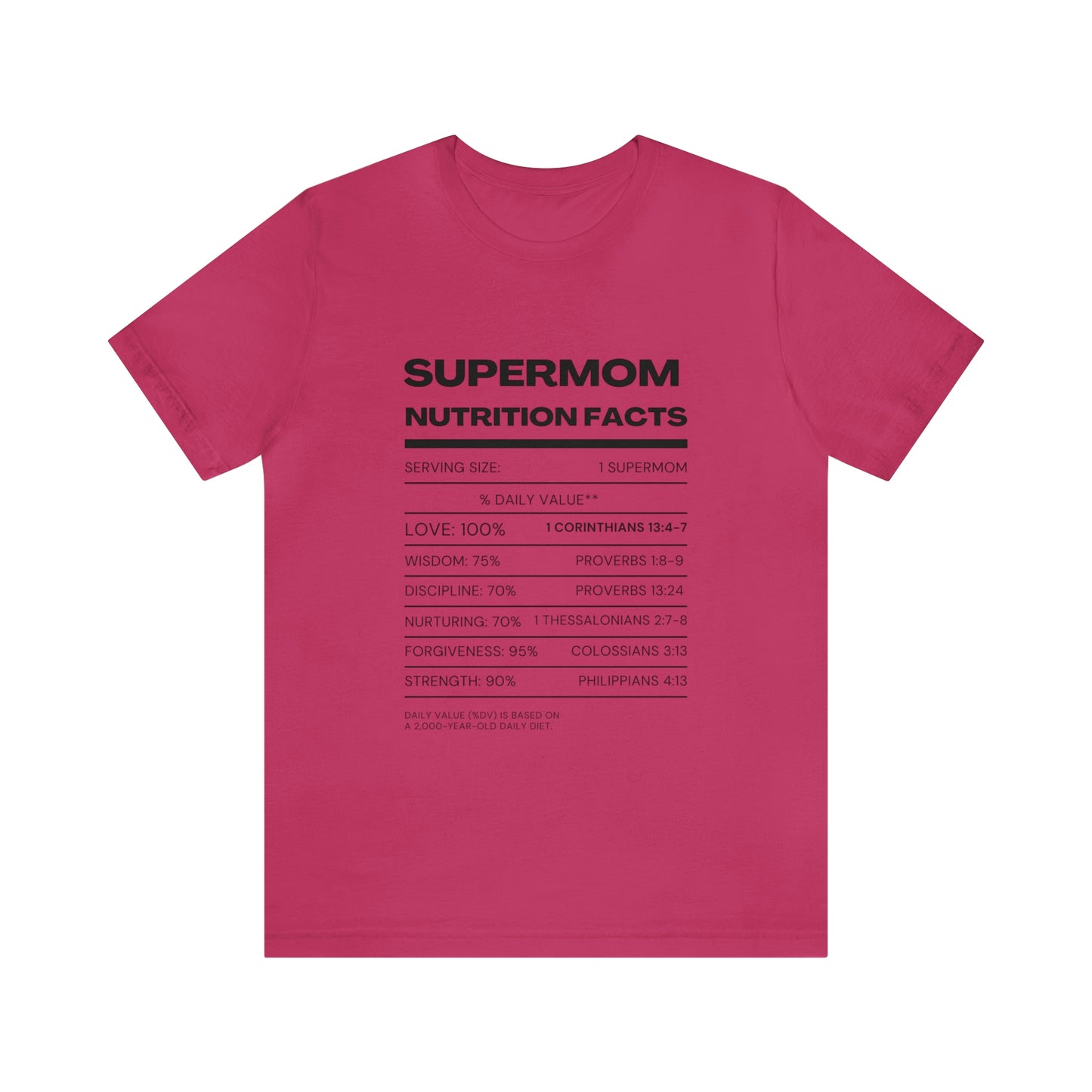 SUPERMOM I Nutrition Facts - Jersey Short Sleeve Tee