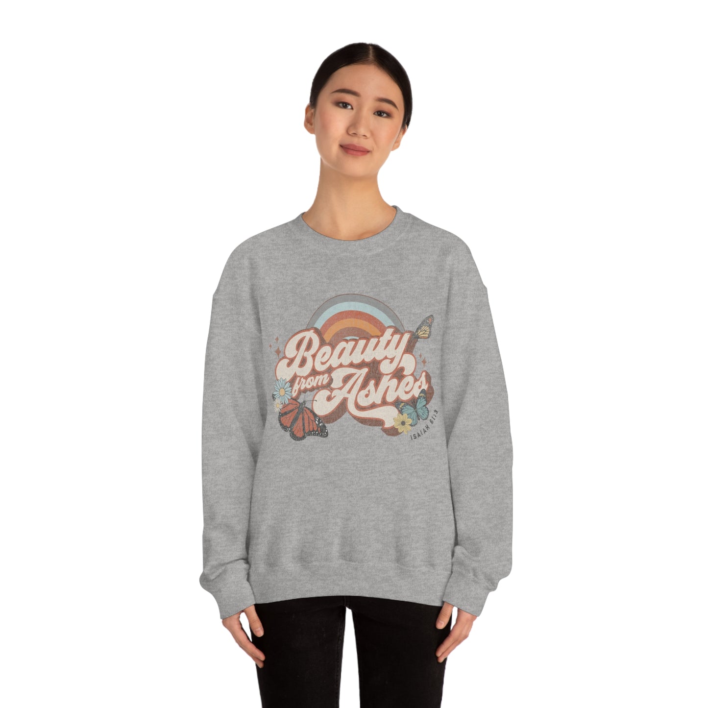 Beauty From Ashes- Unisex heavy blend crewneck sweatshirt