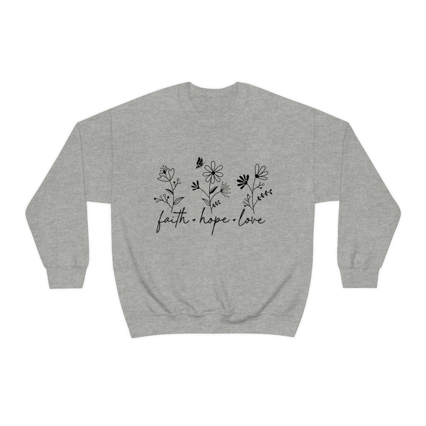 Faith, Hope & Love - Unisex Heavy Blend Crewneck Sweatshirt