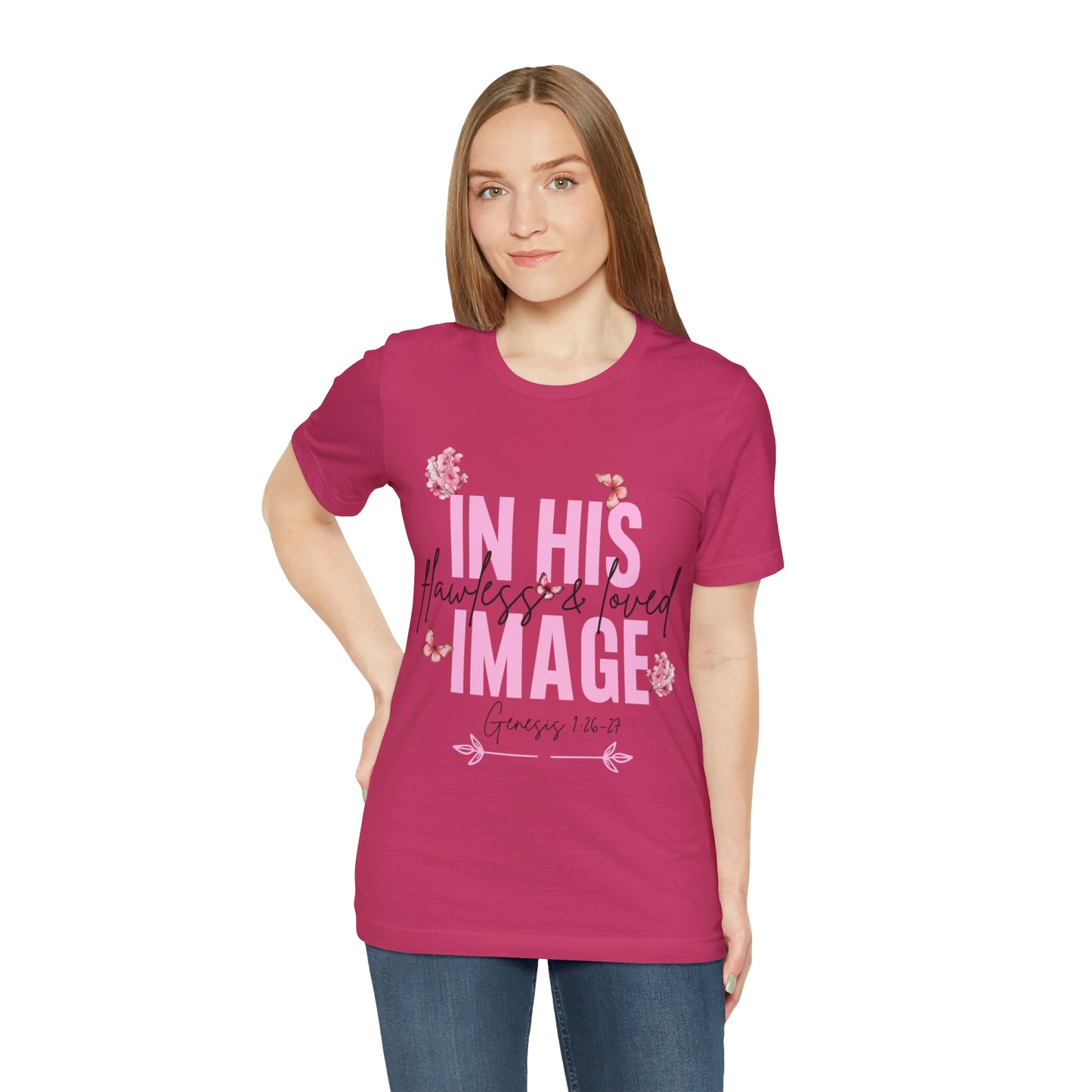 In His Image - Beautiful Inspirational Women T-Shirt - Crew Neck T-Shirt