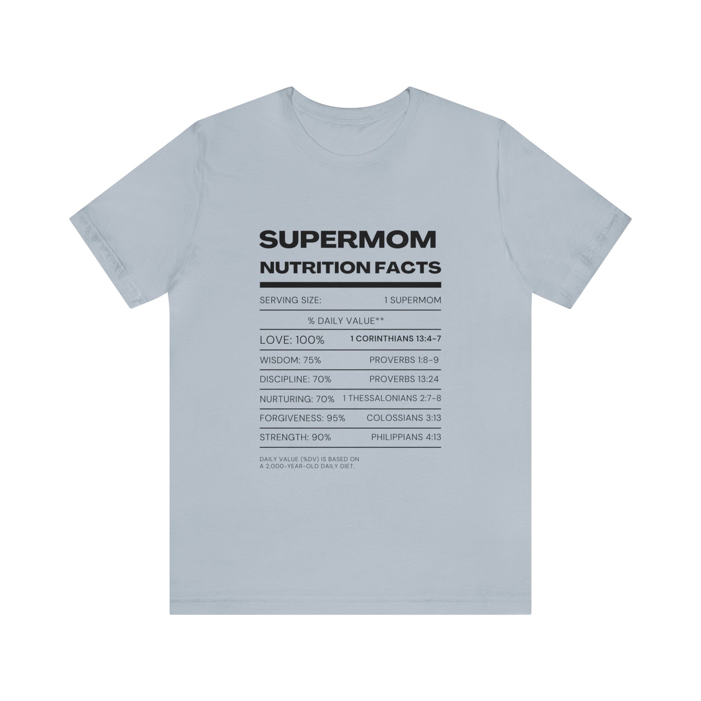 SUPERMOM I Nutrition Facts - Jersey Short Sleeve Tee