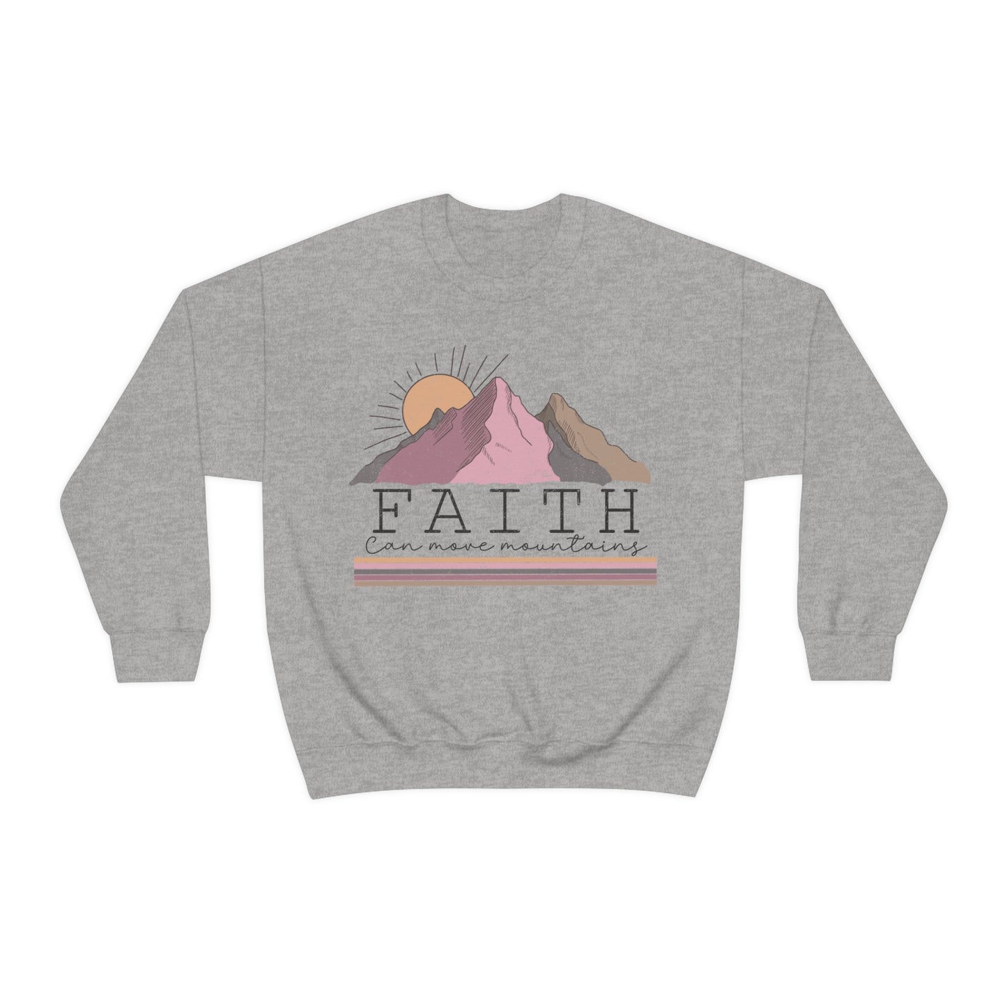 Faith Can Move Mountains - Unisex heavy blend crewneck sweatshirt