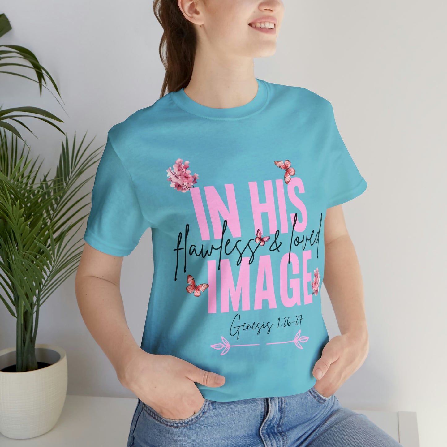 In His Image - Beautiful Inspirational Women T-Shirt - Crew Neck T-Shirt