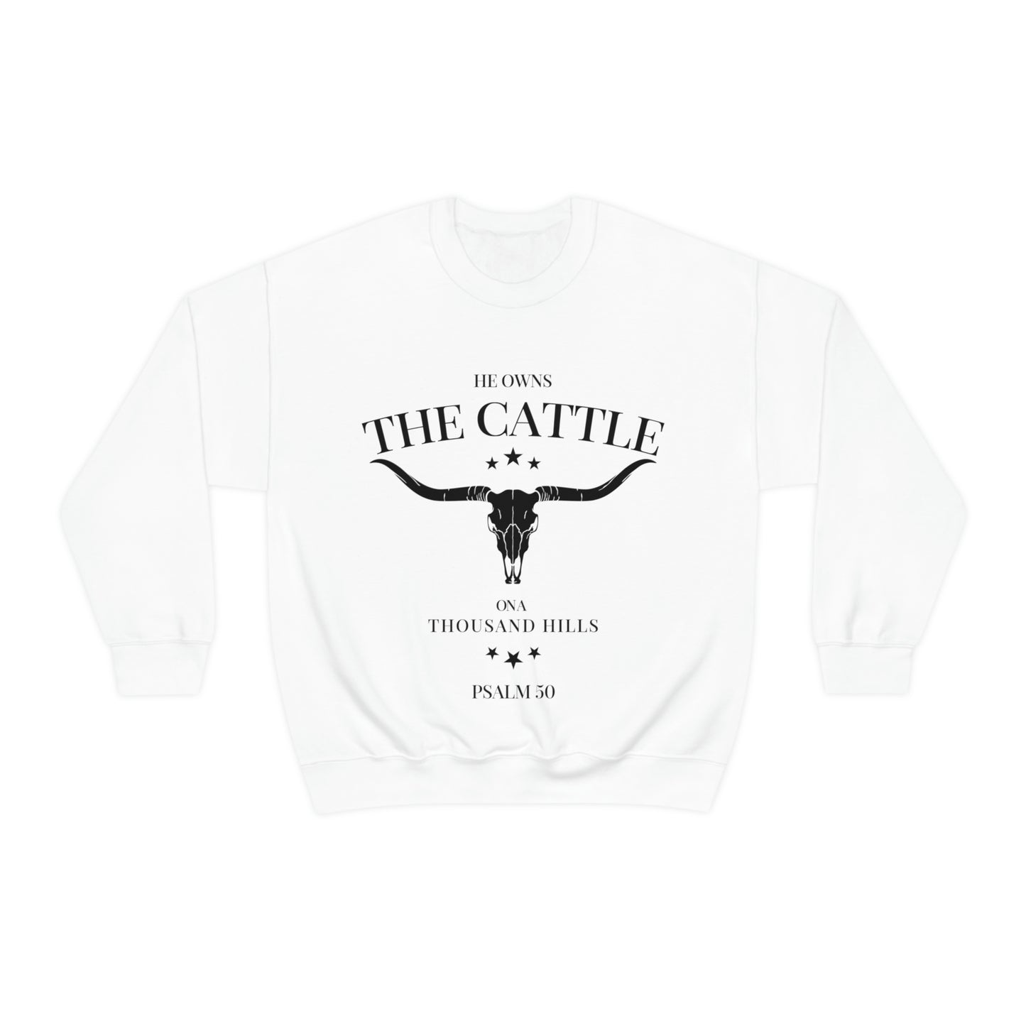 He Owns The Cattle - Unisex heavy blend crewneck sweatshirt