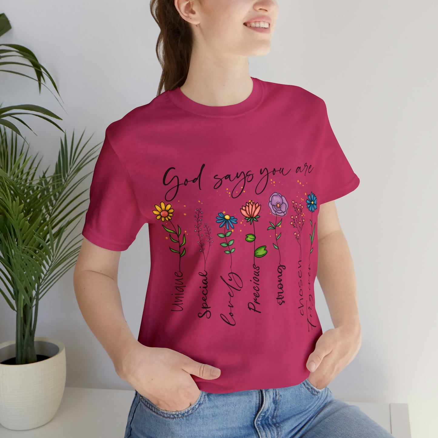 God Says - Beautiful Inspirational Women T-Shirt - Crew Neck T-Shirt