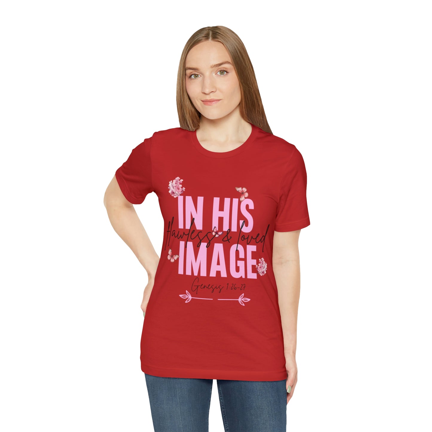 In His Image - Beautiful Inspirational Women T-Shirt - Crew Neck T-Shirt