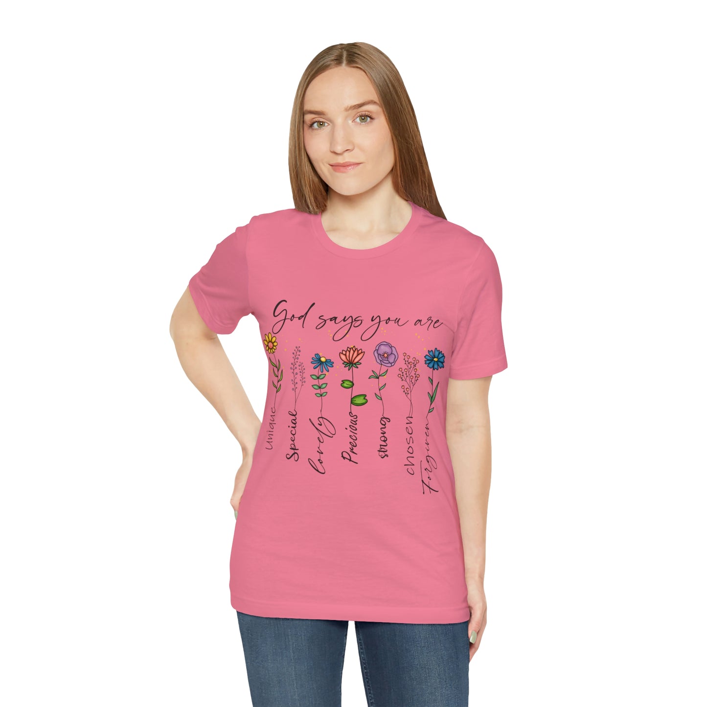 God Says - Beautiful Inspirational Women T-Shirt - Crew Neck T-Shirt