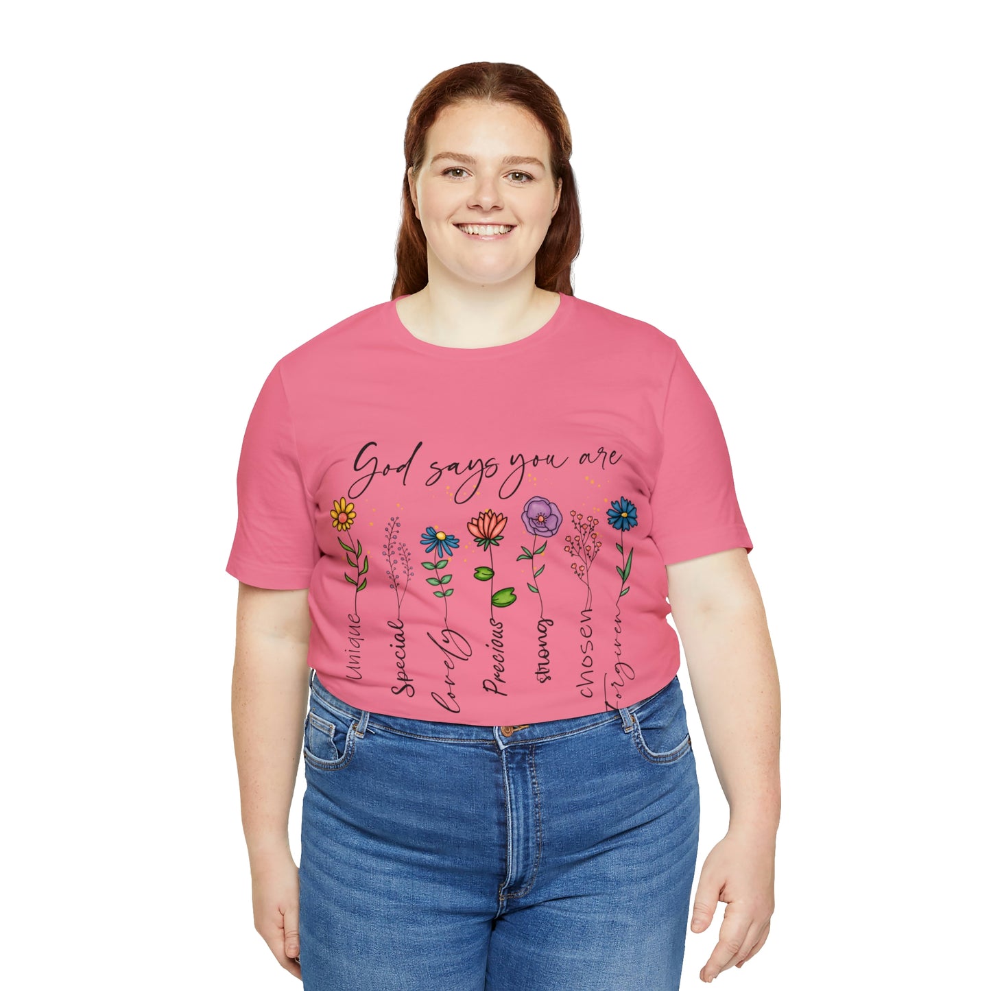 God Says - Beautiful Inspirational Women T-Shirt - Crew Neck T-Shirt