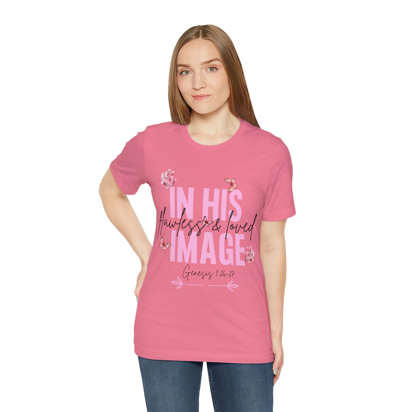In His Image - Beautiful Inspirational Women T-Shirt - Crew Neck T-Shirt
