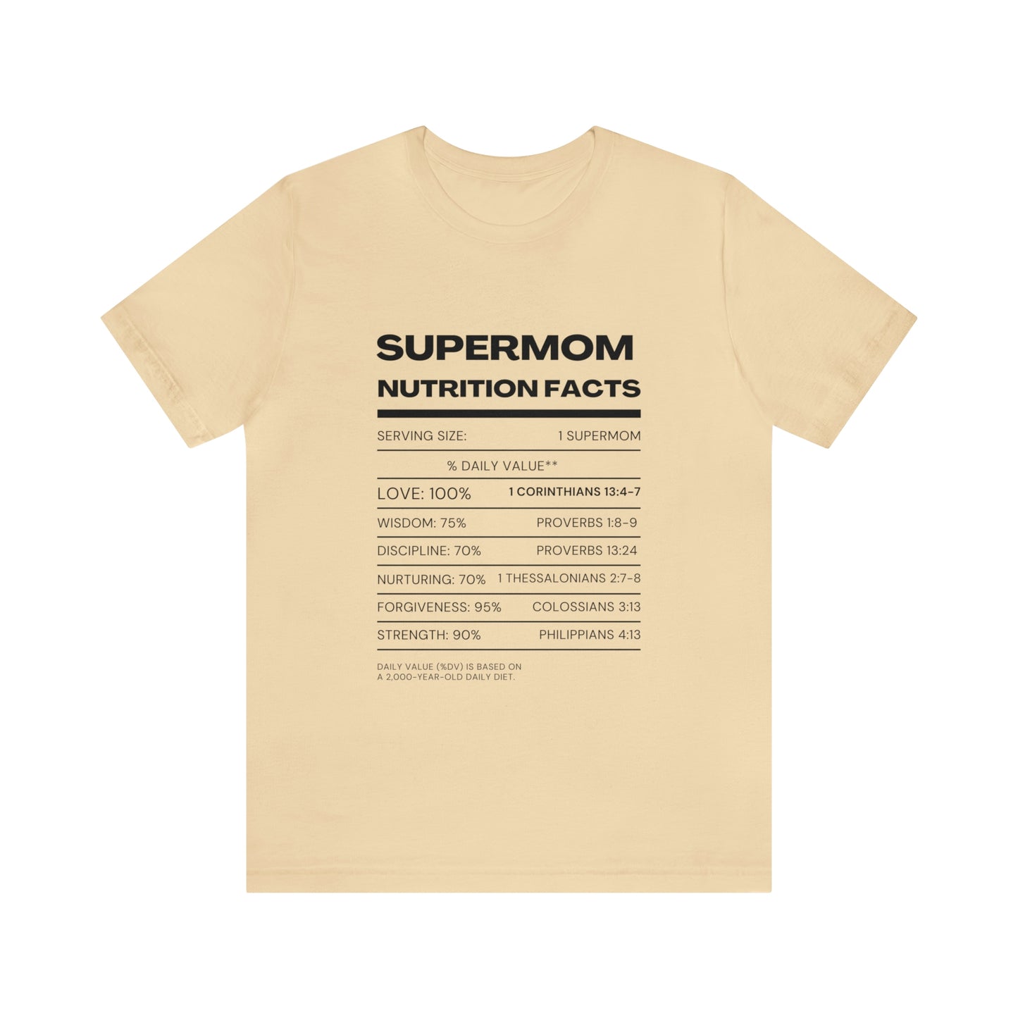 SUPERMOM I Nutrition Facts - Jersey Short Sleeve Tee