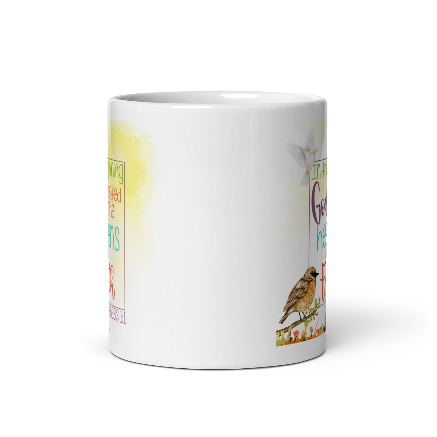 Genesis 1:1 - White glossy mug