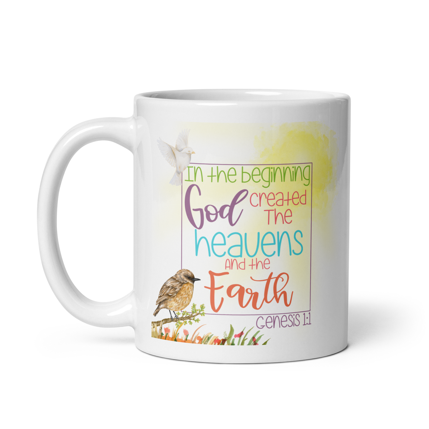 Genesis 1:1 - White glossy mug