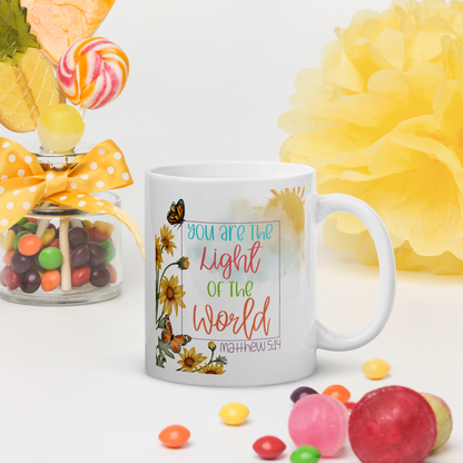 Matthew 5:14 - White glossy mug